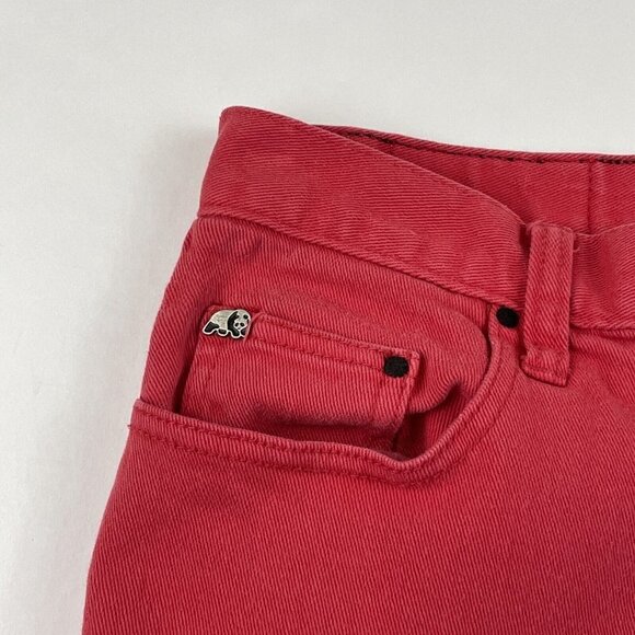 Enjoi Skateboading Sundays Slim Fit Pants Women’s 30 Cotton Stretch Red Denim - Picture 9 of 13